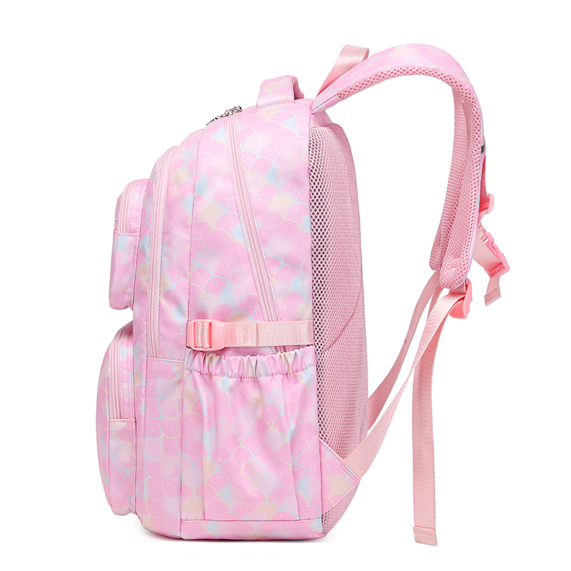 女の子向けプリントスクールバッグ、ティーンユースバックパック、ラップトップ、子供用スクールペンケース、ピンク、3個セット、2025