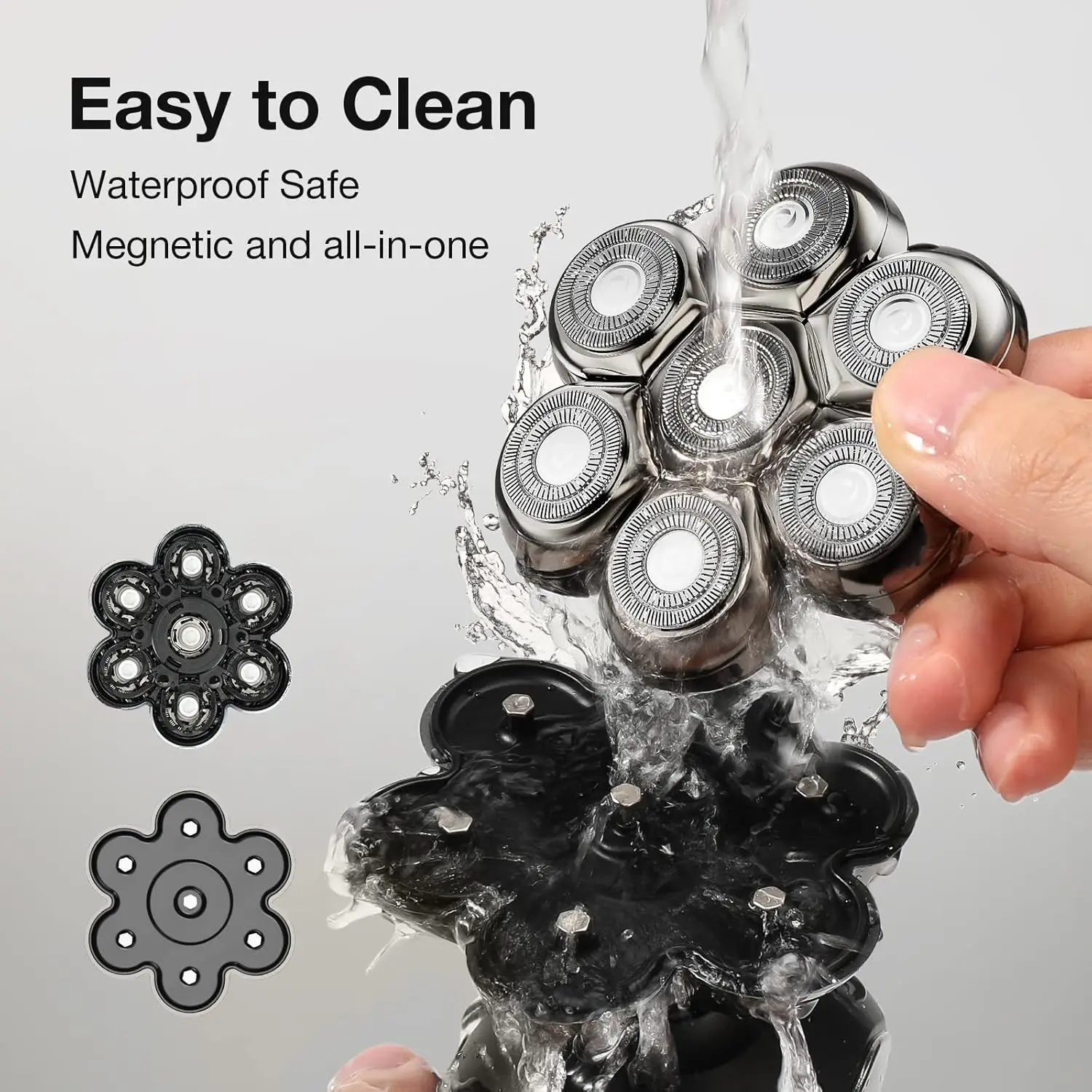 Replacement for Head Shavers 7 Heads Beard Hair Replacement for Razor for Head for Men Universal