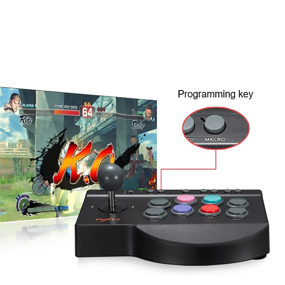 Street Fighter Joystick Controller for PC PS4/PS3/Xbox One/Switch/Android TV Arcade Fighting Game Fight Stick PXN 0082 USB