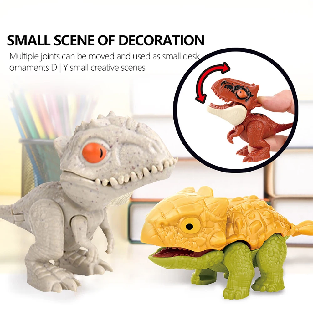 5/6/8PCSCute Finger Dinosaurs Set - Multiple Play Ways & Styles, simulazione realistica per il divertimento creativo e l'istruzione dei bambini
