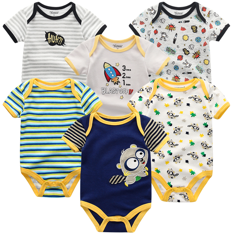Tute per neonato 3 pezzi Set di vestiti per neonato Body per bambina per bambini Abbigliamento per bambini 100% cotone morbido pagliaccetti per neonati 0-12M