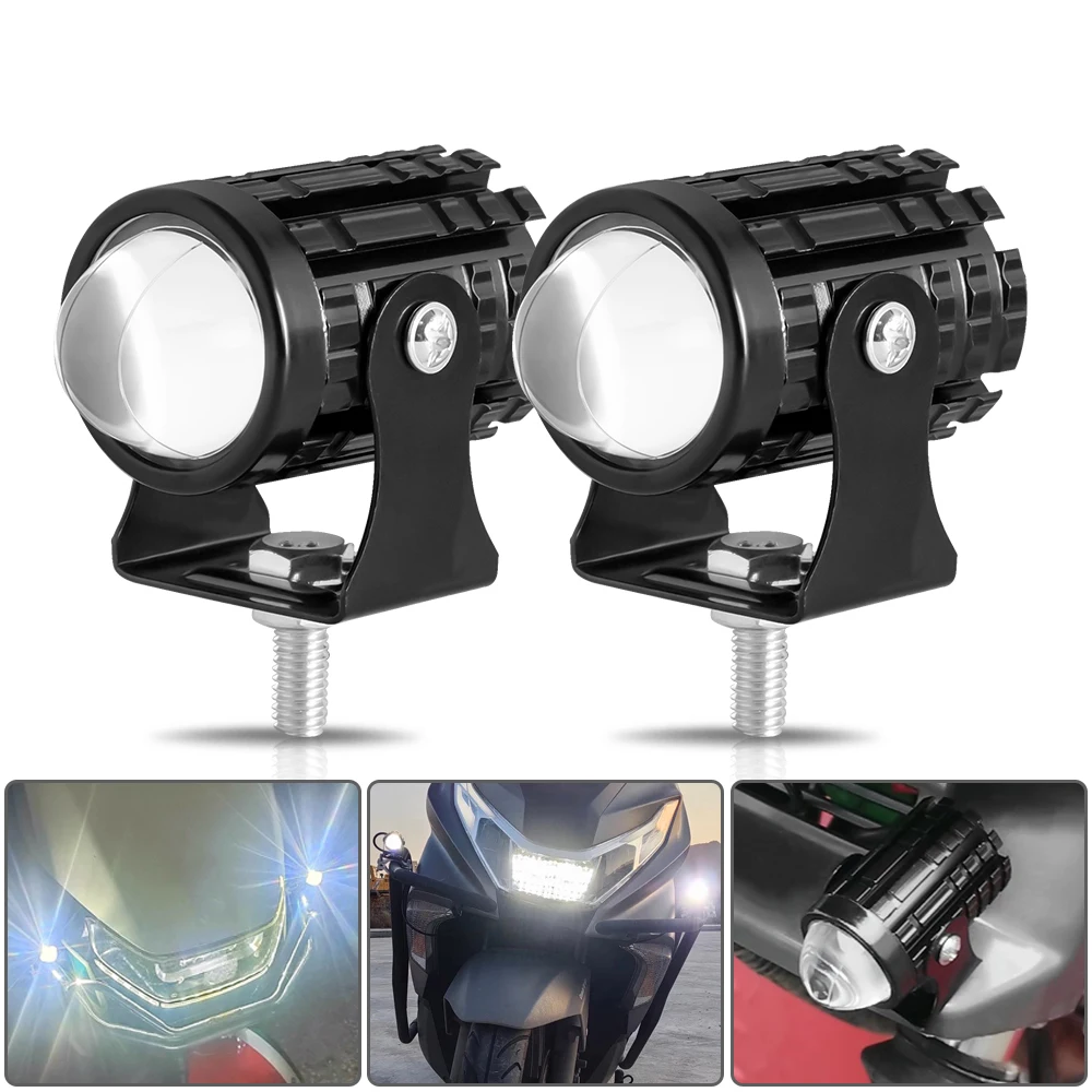 Faro LED para motocicleta, lámpara de punto de trabajo, todoterreno, coche, barco, camión, SUV, lámpara antiniebla de conducción, faro blanco amarillo 12V 24V