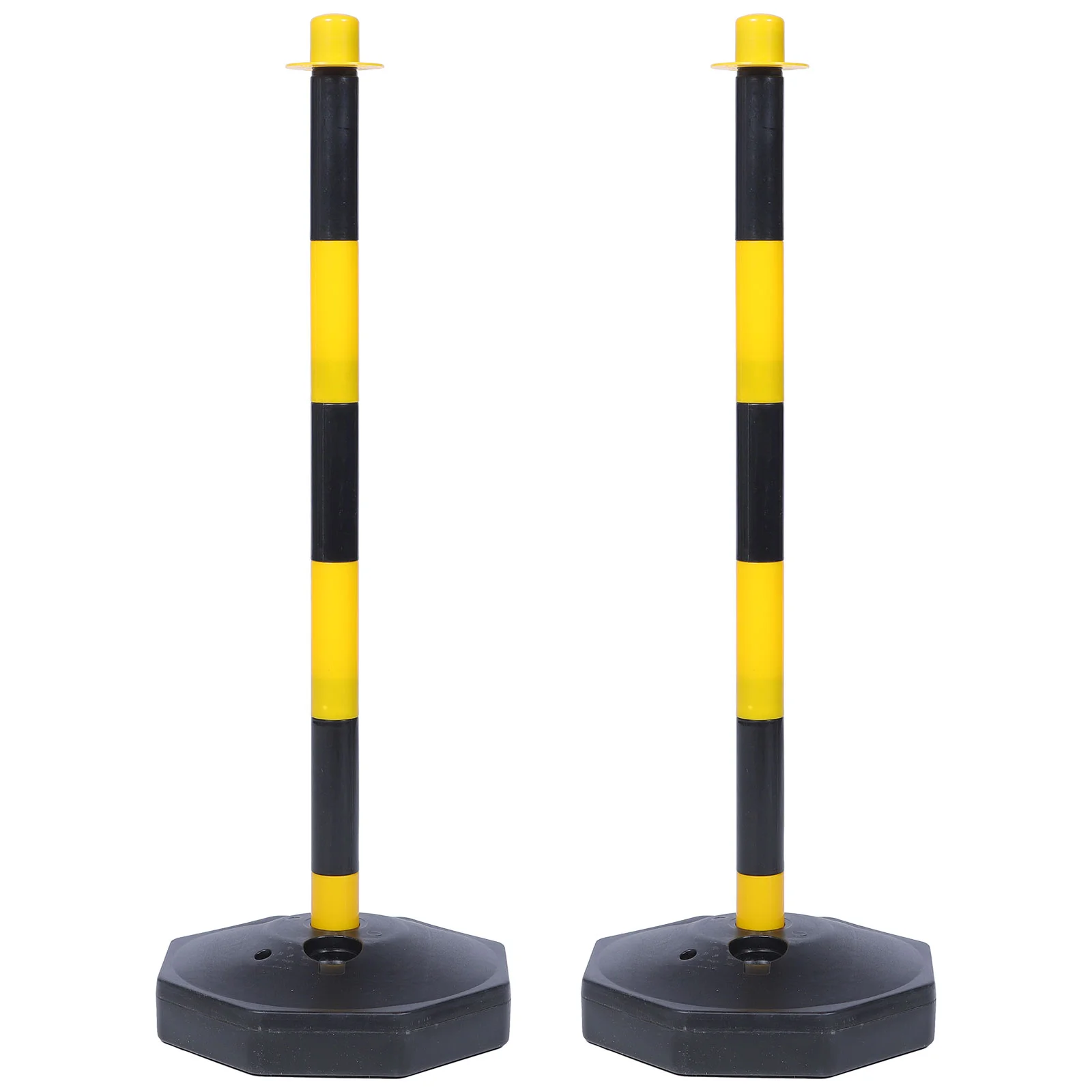 2 Pcs Water Injection Warning Column Traffic Cones Delineator Post Safety Cones Yellow Barrier Parking Stop Roadway Safety