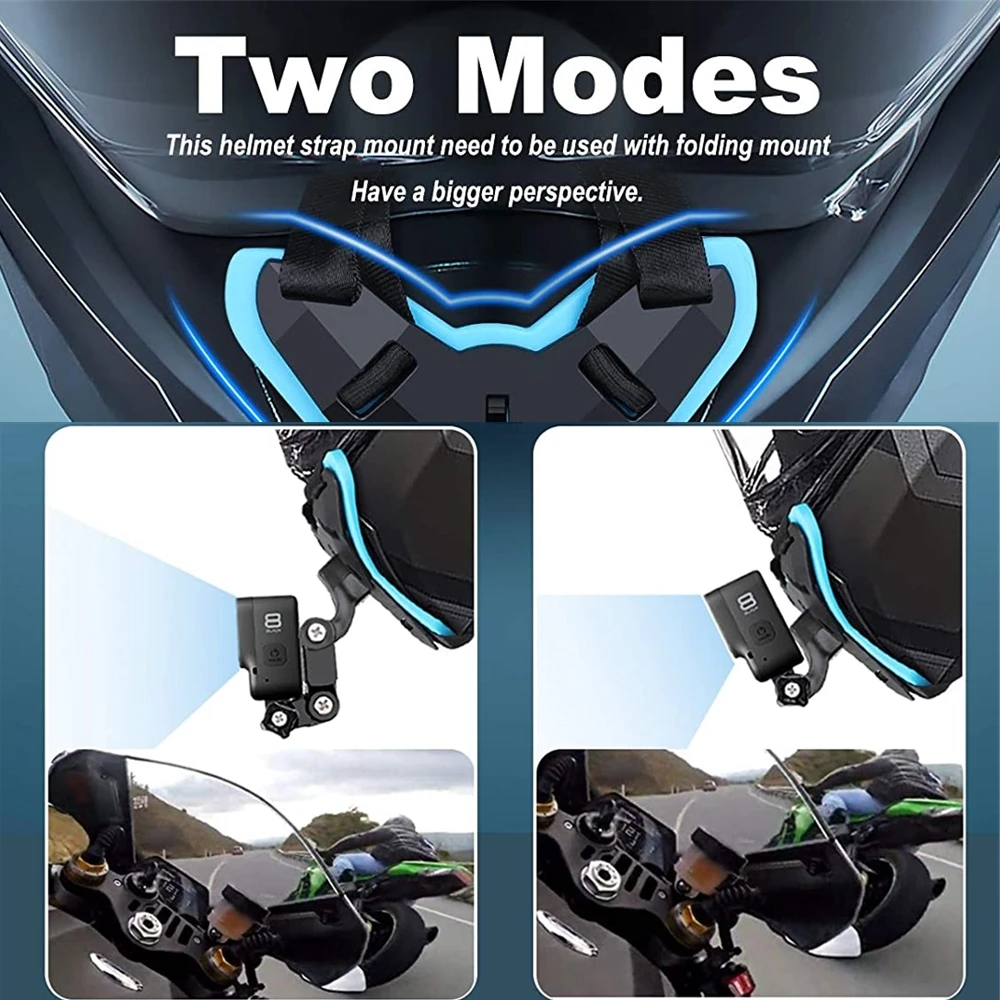 ขายึดคางหมวกกันน็อครถจักรยานยนต์ ขายึดหมวกกันน็อครถจักรยานยนต์ GoPro Action และอุปกรณ์เสริมกล้องกีฬา