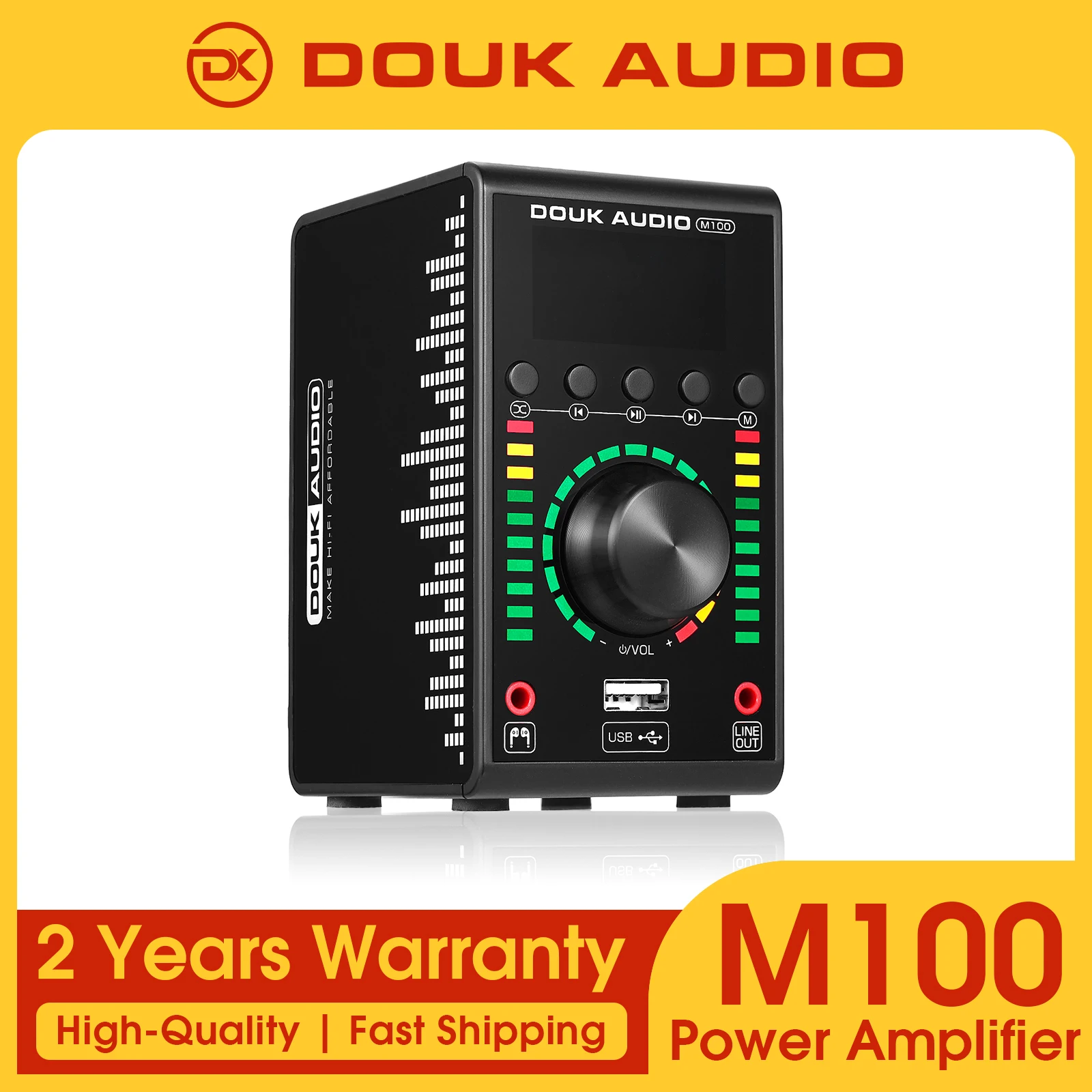 Douk Âm Thanh Mini Bộ Khuếch Đại Kỹ Thuật Số Dỗ/Lựa Chọn Tích Hợp Bluetooth 5.0 Amp Nhà/Ô Tô/Mềm Âm Thanh Amp USB người Chơi 24B/192K