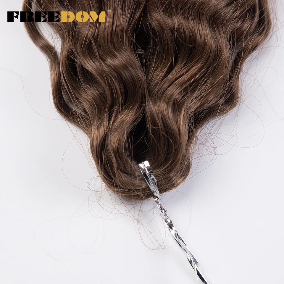 自由合成カーリーヘア三つ編み 24 インチ水波ツイストかぎ針編み三つ編みヘアオンブルピンクジンジャー編組ヘアエクステンション