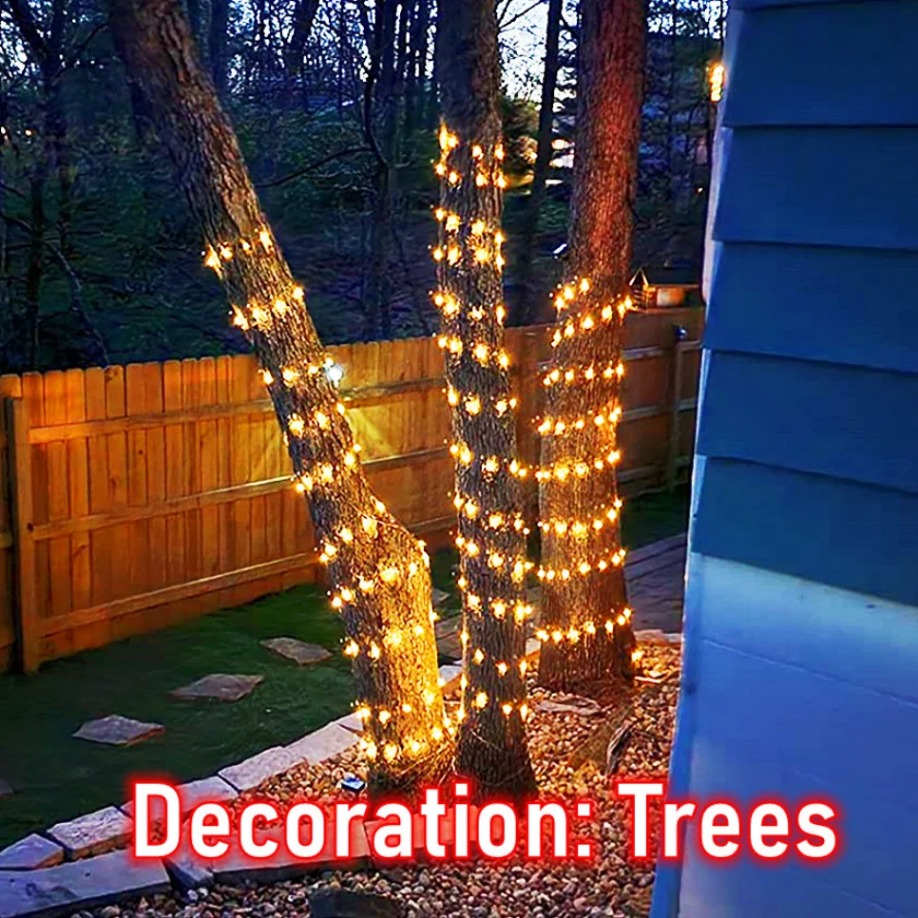 Guirnalda de luces LED de alambre de cobre de 5M/10M/20M, guirnaldas de luces USB de 8 modos, lámparas para festivales, bodas, fiestas, Navidad al aire libre