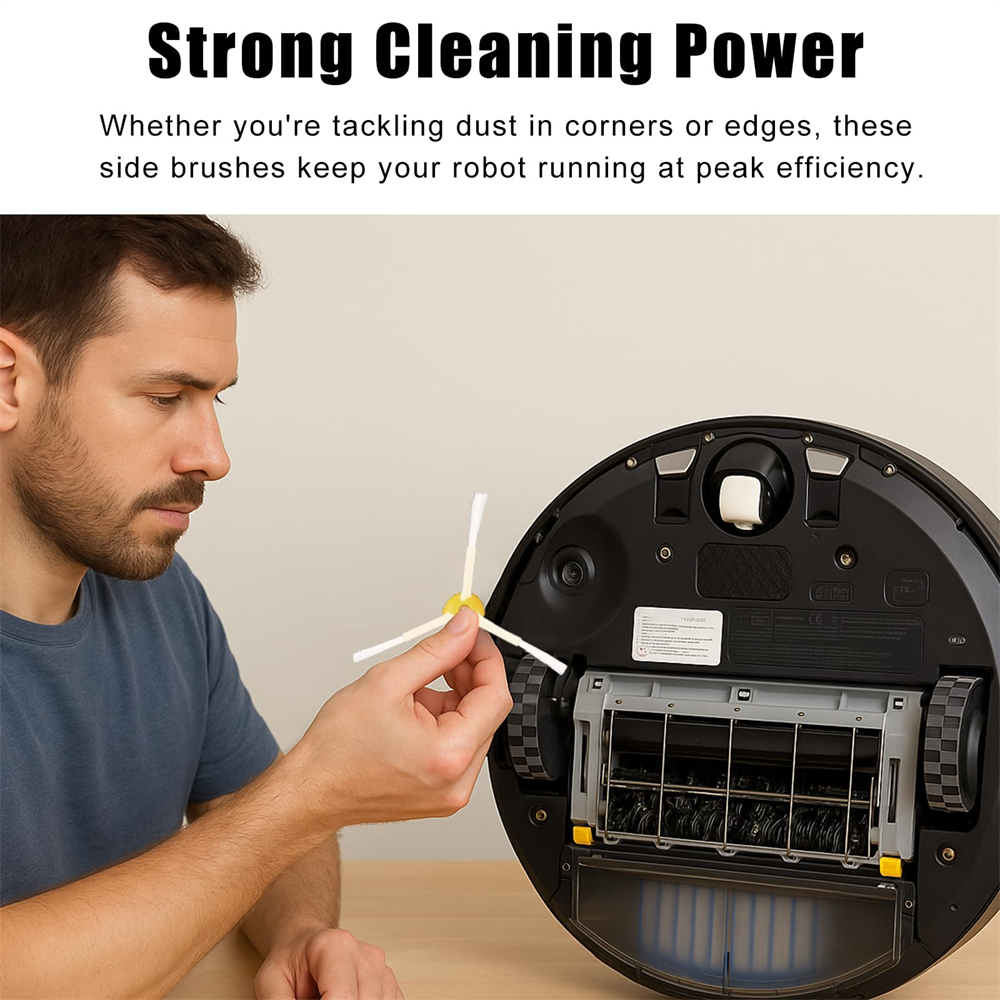 8PCS Side Brush Parts For Robotic Vacuum Cleaner Accessories Filter Roller Brush Edge Home Filter Wheel Replacement Accessories