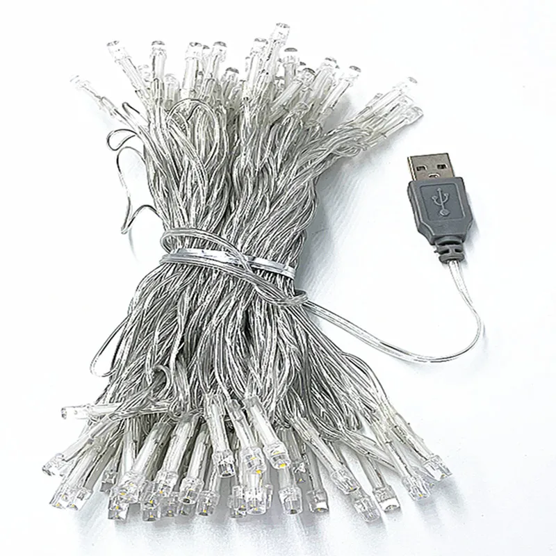 Светодиодная гирлянда, 2 м, 3 м, 5 м, 10 м, USB, 5 В