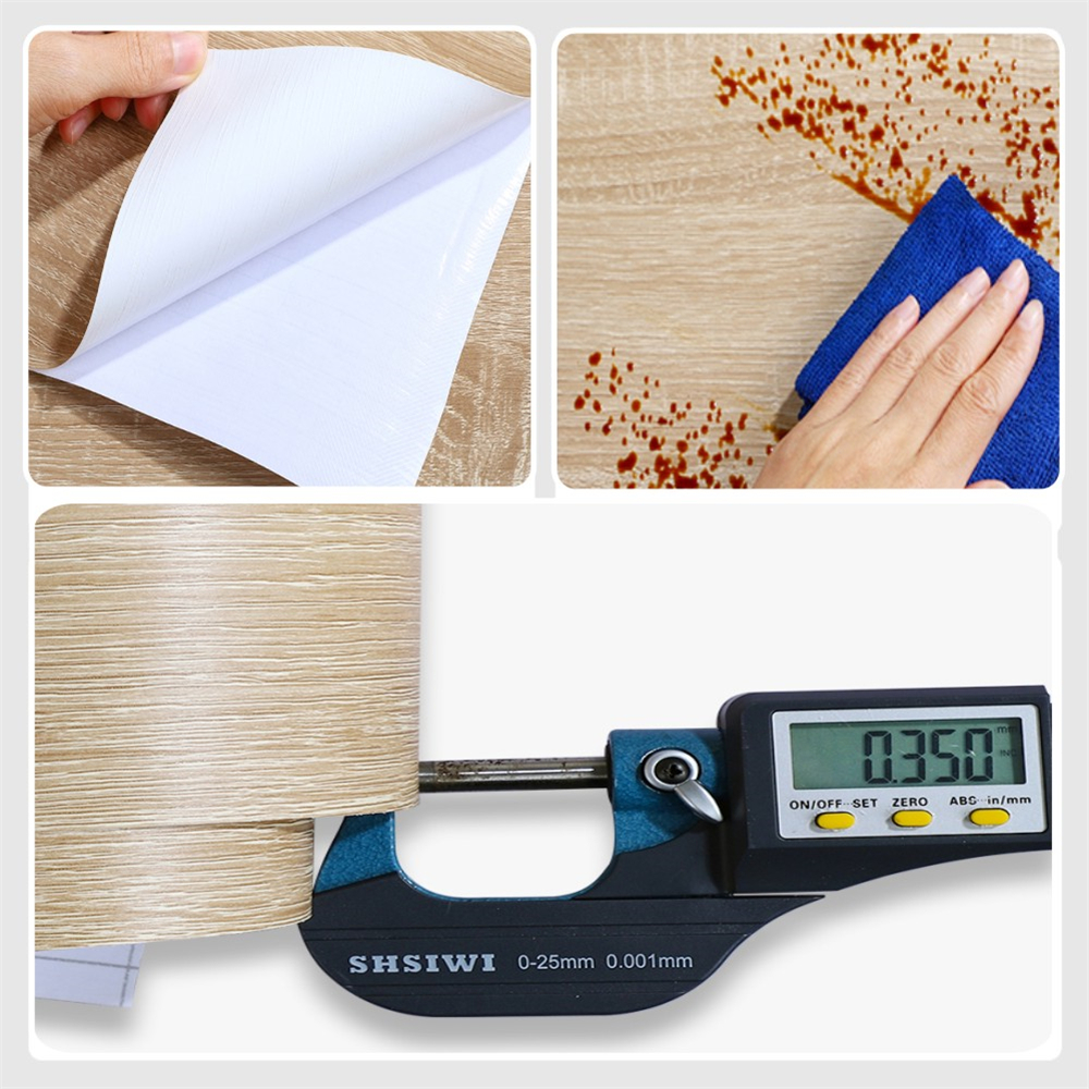 80センチメートルビニール防水木目3Dステッカーワードローブ食器棚テーブルクローゼット家具pvc自己接着壁紙家の装飾