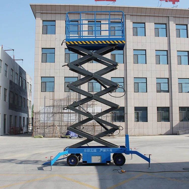 Ascensor de instalación de paneles solares, plataformas de elevación de trabajo, mesa, escalera, elevador de tijera móvil