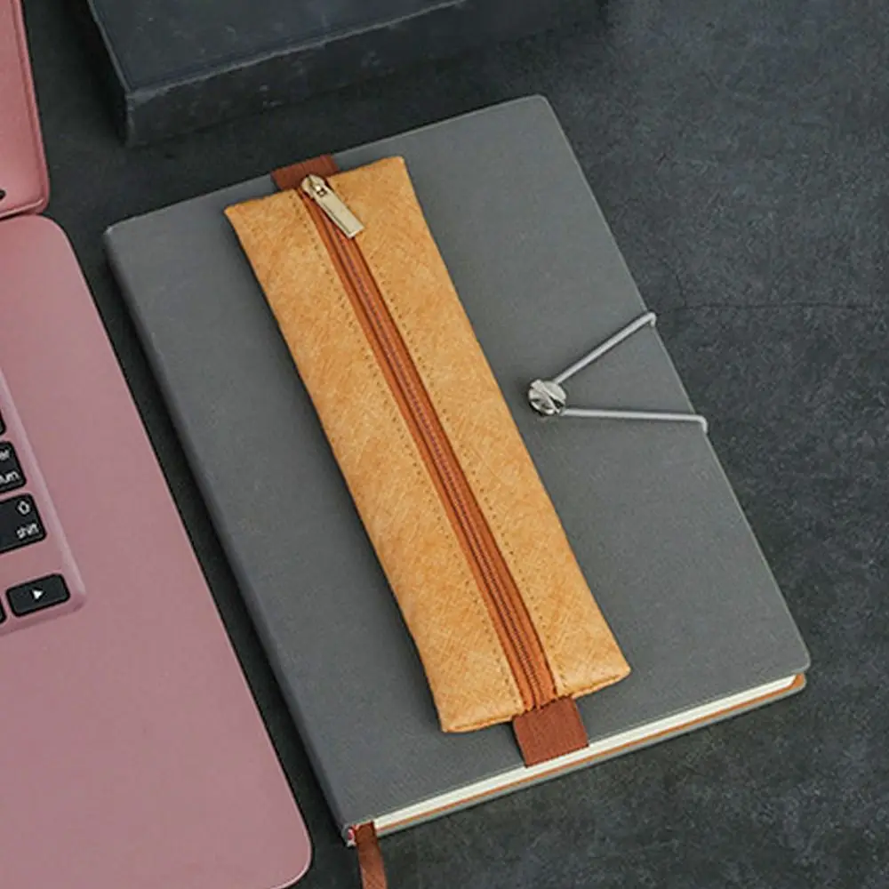 Borsa per penna con fibbia elastica semplice portapenne portatile di grande capacità astuccio per matite Tyvek riunione d'ufficio