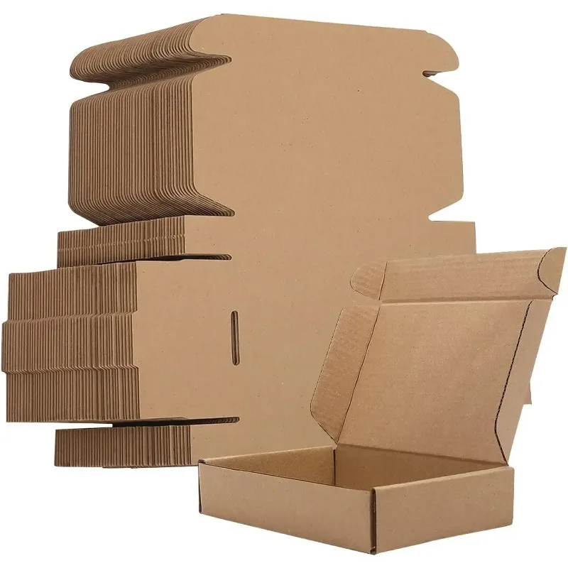 Caixas de correio onduladas quadradas 20/10 peças-caixas de envio de papelão para embalagem, envio postal