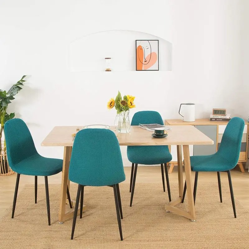 Жаккардовые водонепроницаемые чехлы на стулья с короткой спинкой, скандинавские чехлы на стулья, регулируемые чехлы на сиденья для столовой для барной вечеринки