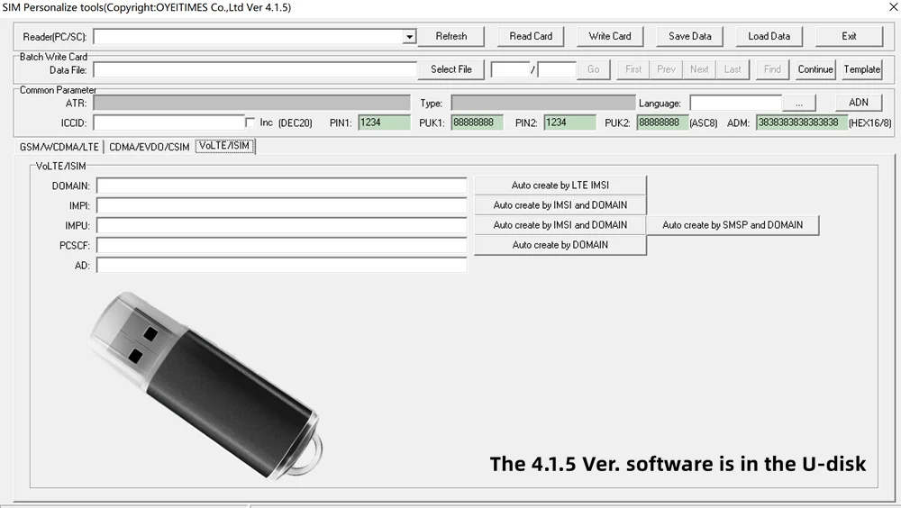 OYEITIMES 4G LTE SIM-карты, записывающее устройство, программатор + 5 шт. 128k 4G VoLTE, пустые карты ISIM + 1 шт. 2G3G4G5G 4,1,5 версии, программное обеспечение для SIM-карты