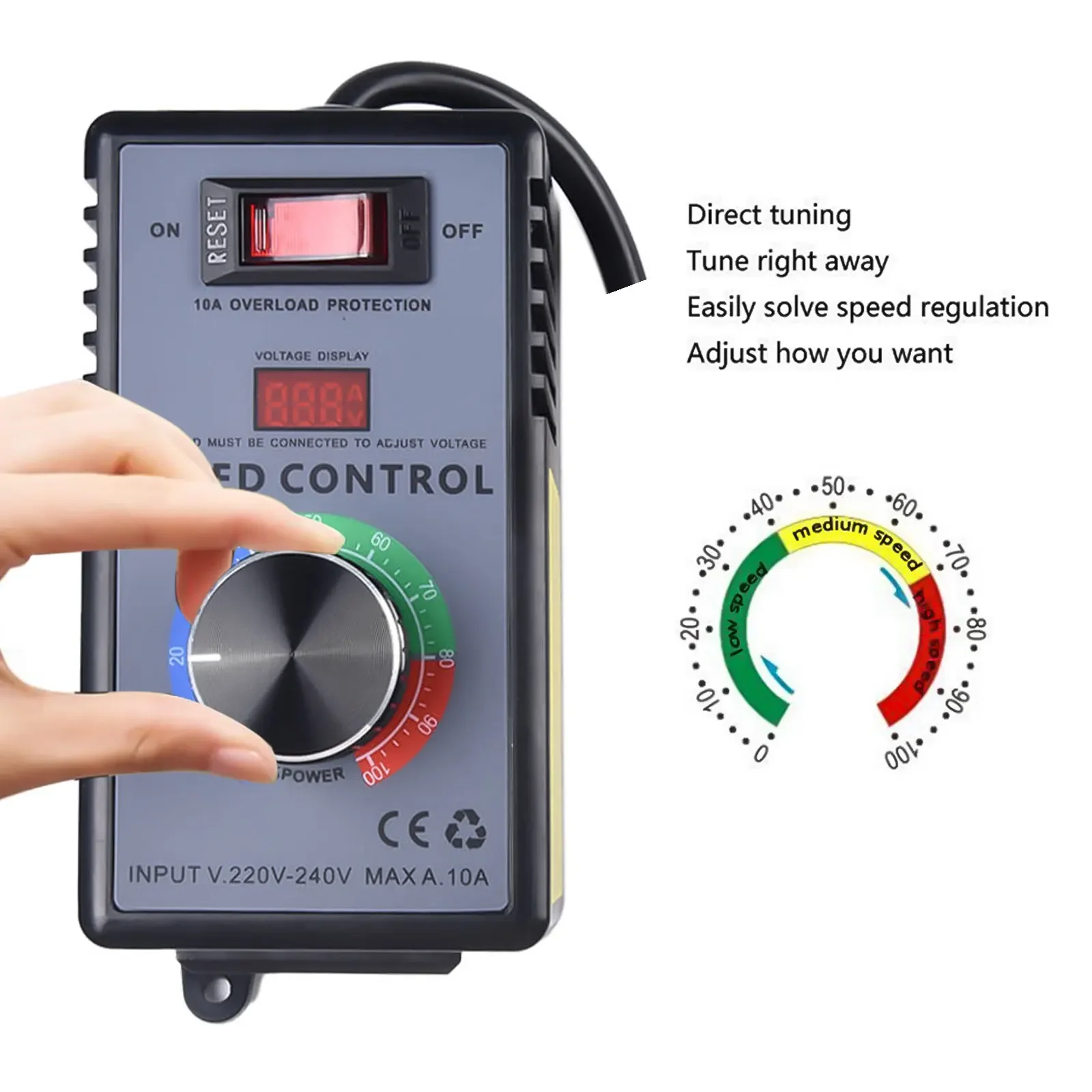 Moedor de ângulo regulador controlador de velocidade interruptor mão broca polonês ventilador stepless broca elétrica polonês stepless regulação velocidade