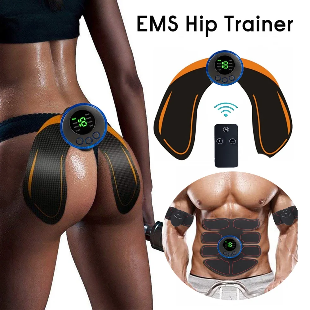USB 充電式 EMS 筋肉刺激装置ヒップトレーナー腹部 ABS 刺激装置フィットネスボディ痩身マッサージ減量痩身