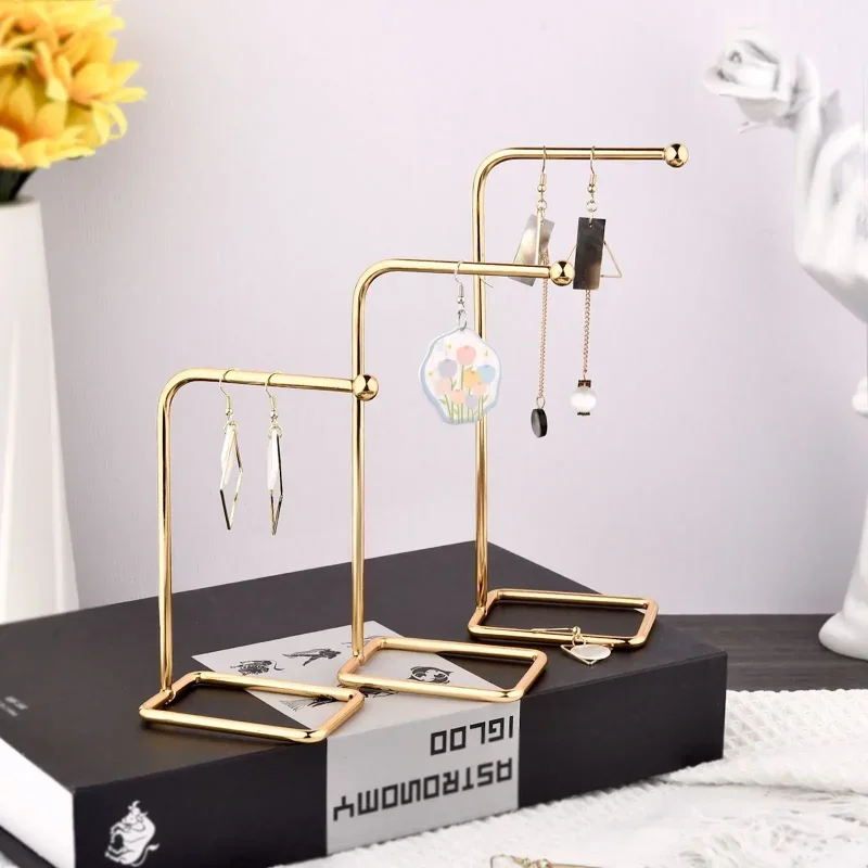 Metal Brinco Display Stand para Colar e Bolsa, Múltiplas Formas Jóias Titular, Chaveiro