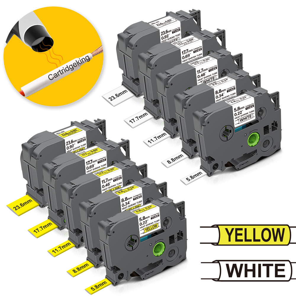 1 個 HSe231 Hse-231 熱収縮チューブブラザー HSe 211 221 231 241 1 611 621 631 互換性 P-touch PT-E550 ラベルメーカー