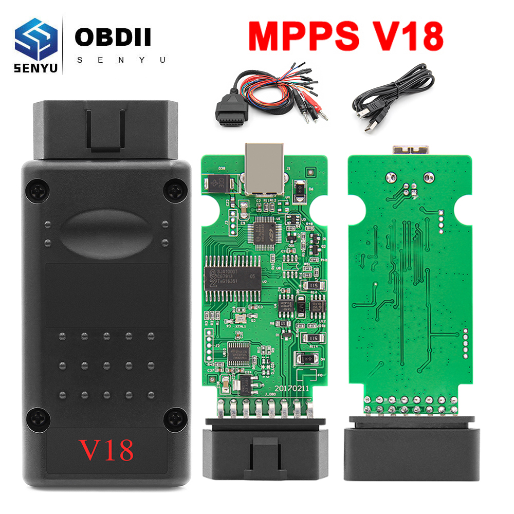 MPPS V18 ECU Chip Tuning Interface Auto OBD 2 OBD2 Voor EDC 15 EDC 16 EDC 17 Meertalige KAN ECU Tunning Flasher Remap kabel