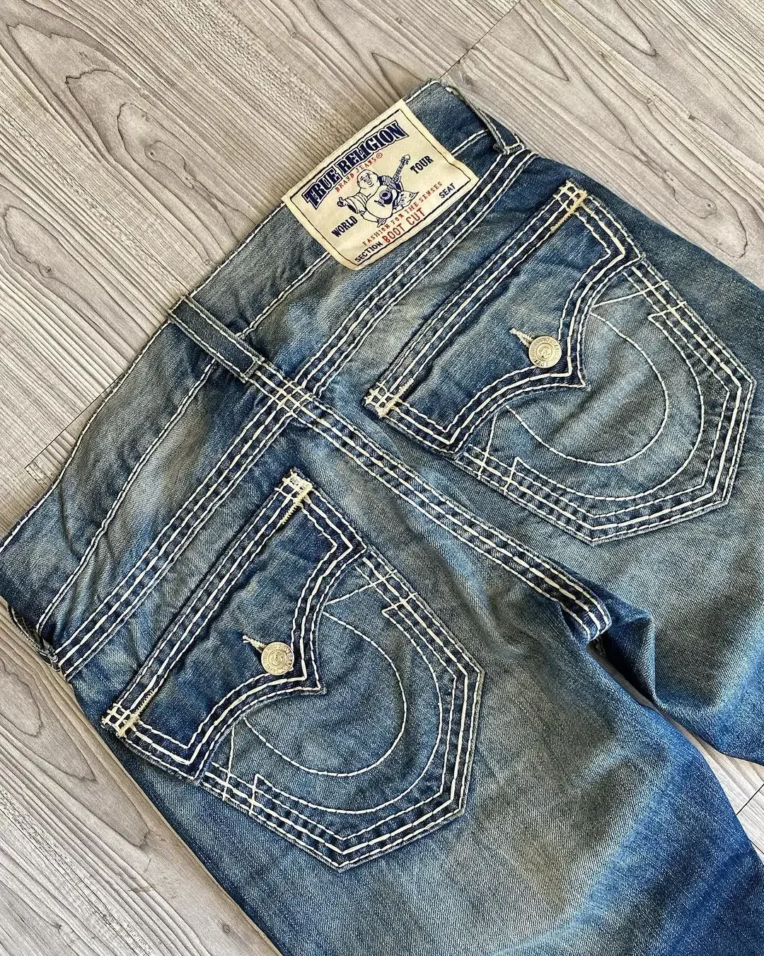 男性と女性のためのレトロなポケット付きブルージーンズ,刺繍デザイン,ヒップホップ,原宿,ハイウエスト,ワイドレッグ,ルーズパンツ,y2k