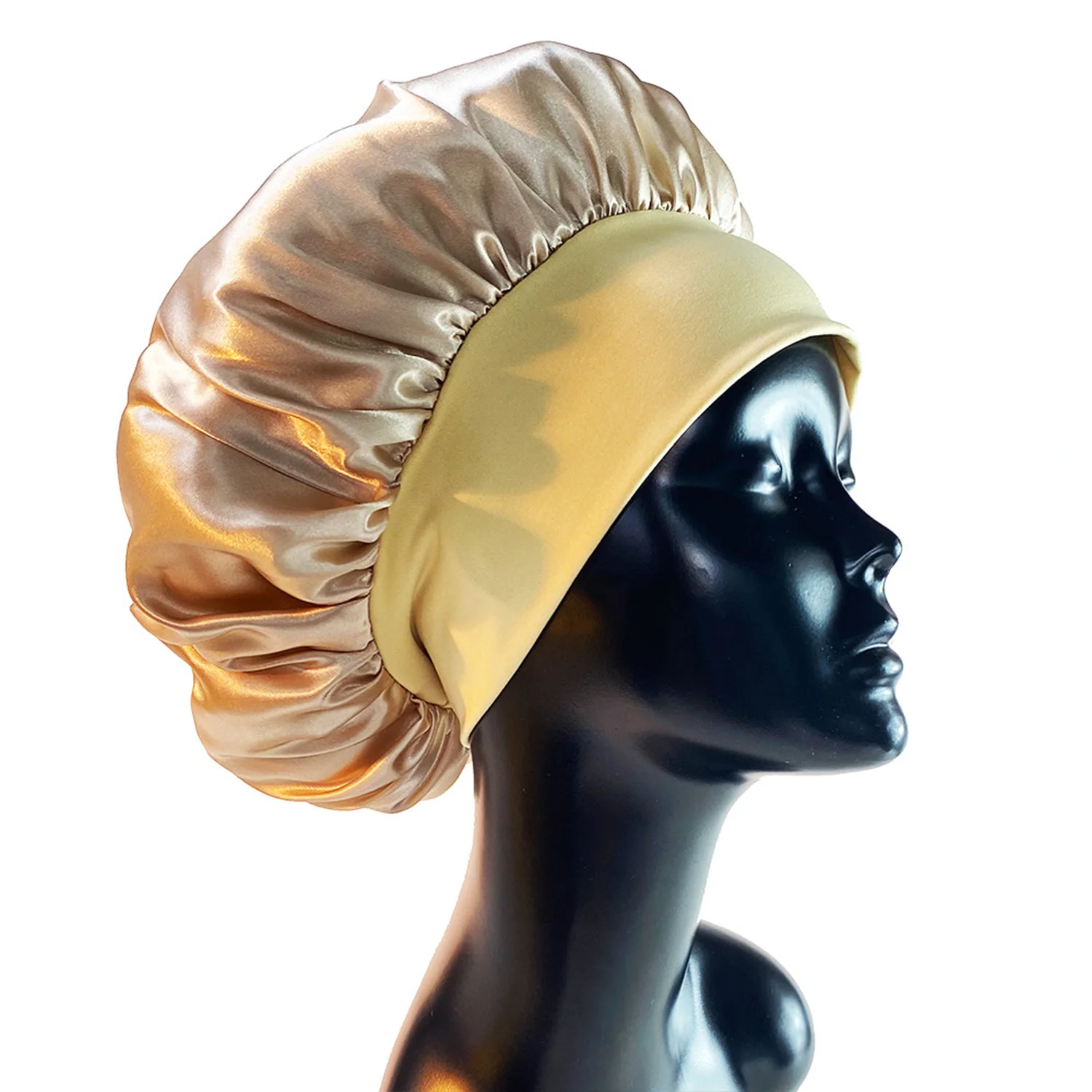 Cuffia da doccia Parrucchiere Cappello per la cura dei capelli Cuffia da doccia mensile ad alta elasticità Cuffia da notte in raso per allattamento femminile