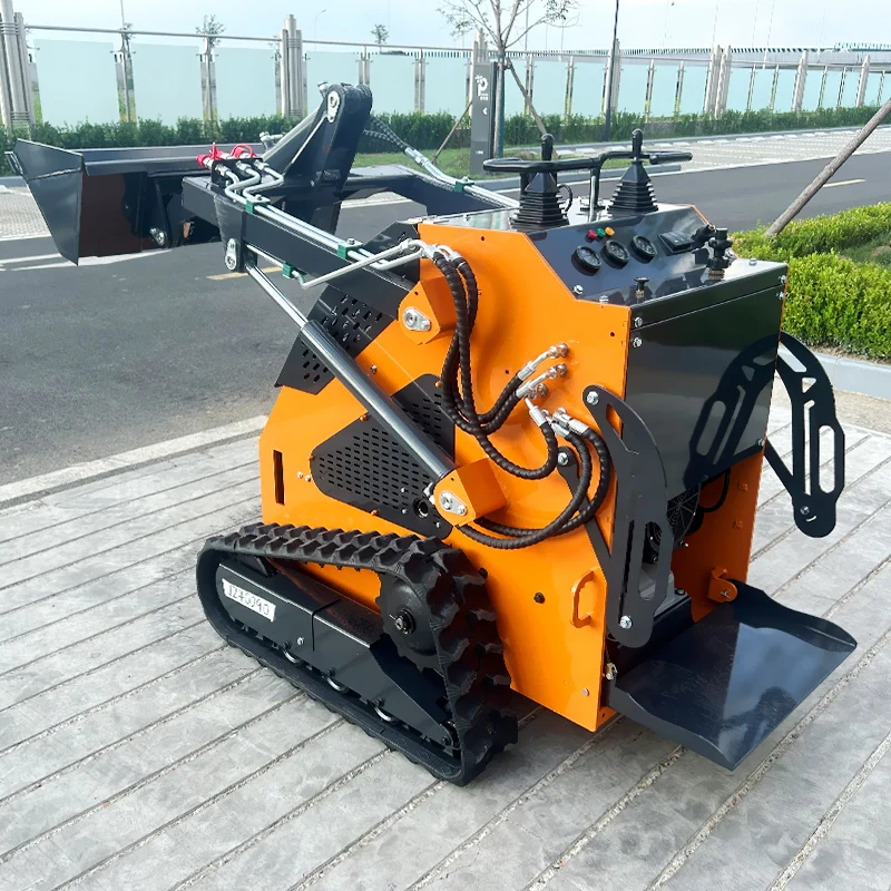 Customized Super Power Diesel Engine  Mini Skid Steer Loader Gasoline Compact Skidsteer Loader Front end loader