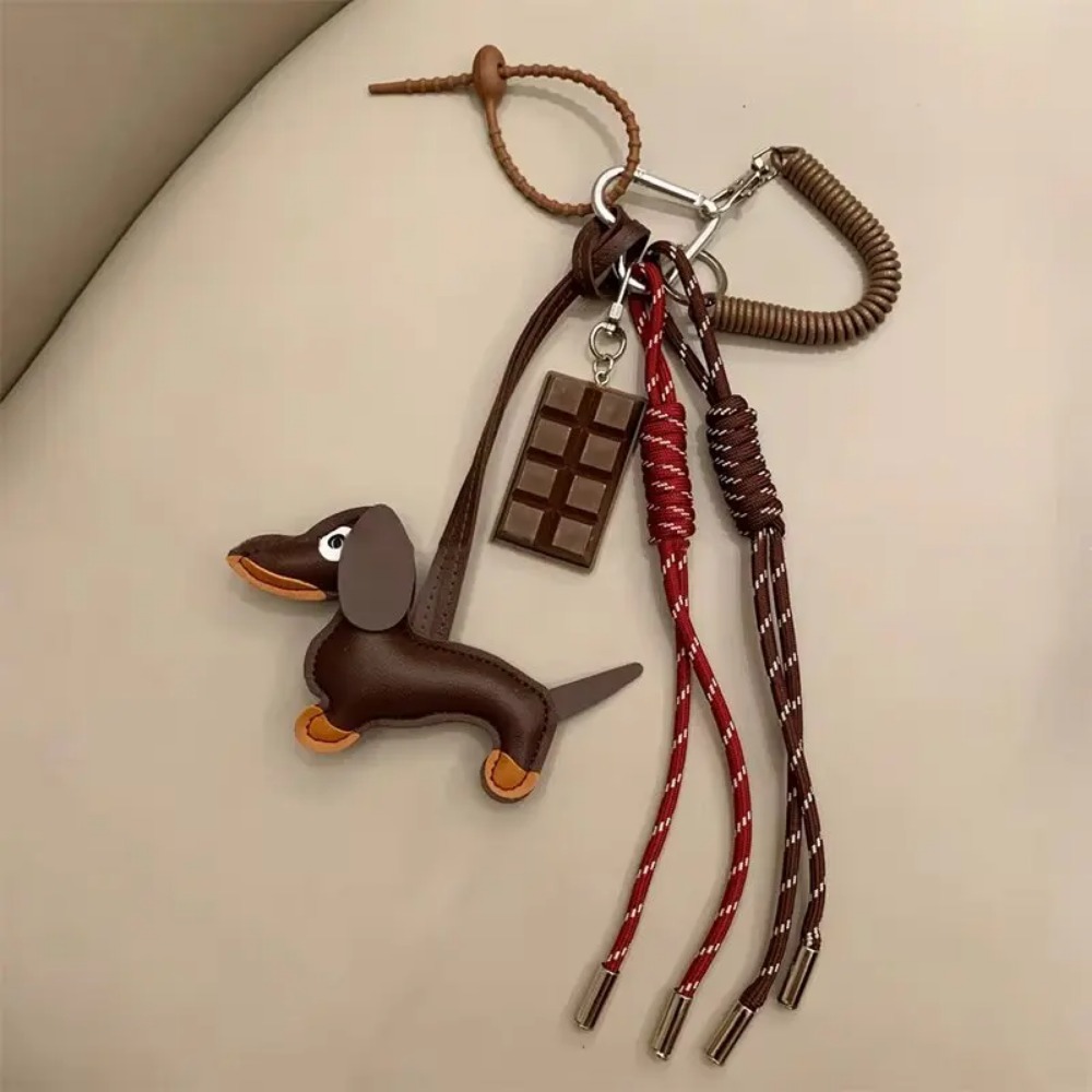 Gevlochten touw tashanger voor damestassen Nylon geweven hoogwaardige sleutelhanger hanger Retro teckel hanger tasaccessoires