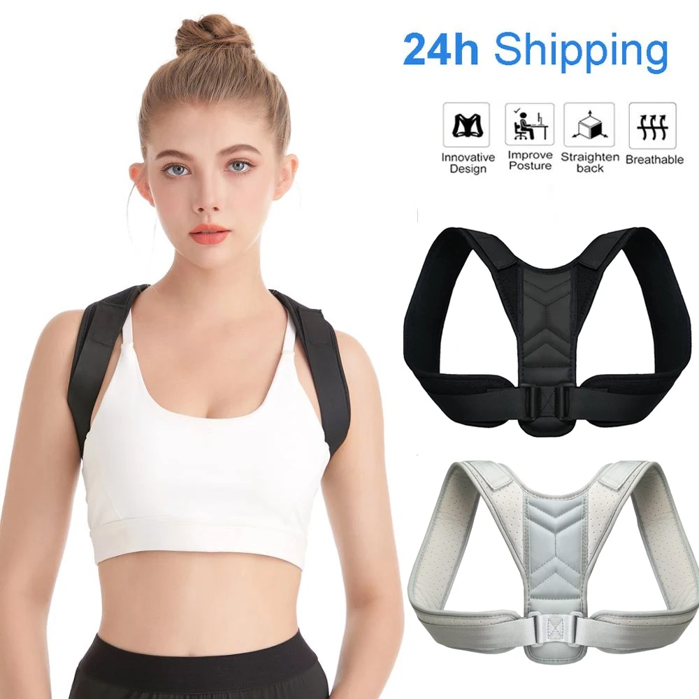 1 pz correttore postura schiena attrezzatura per l'allenamento tutore per il collo home office uomo donna postura cintura di correzione supporto spalla