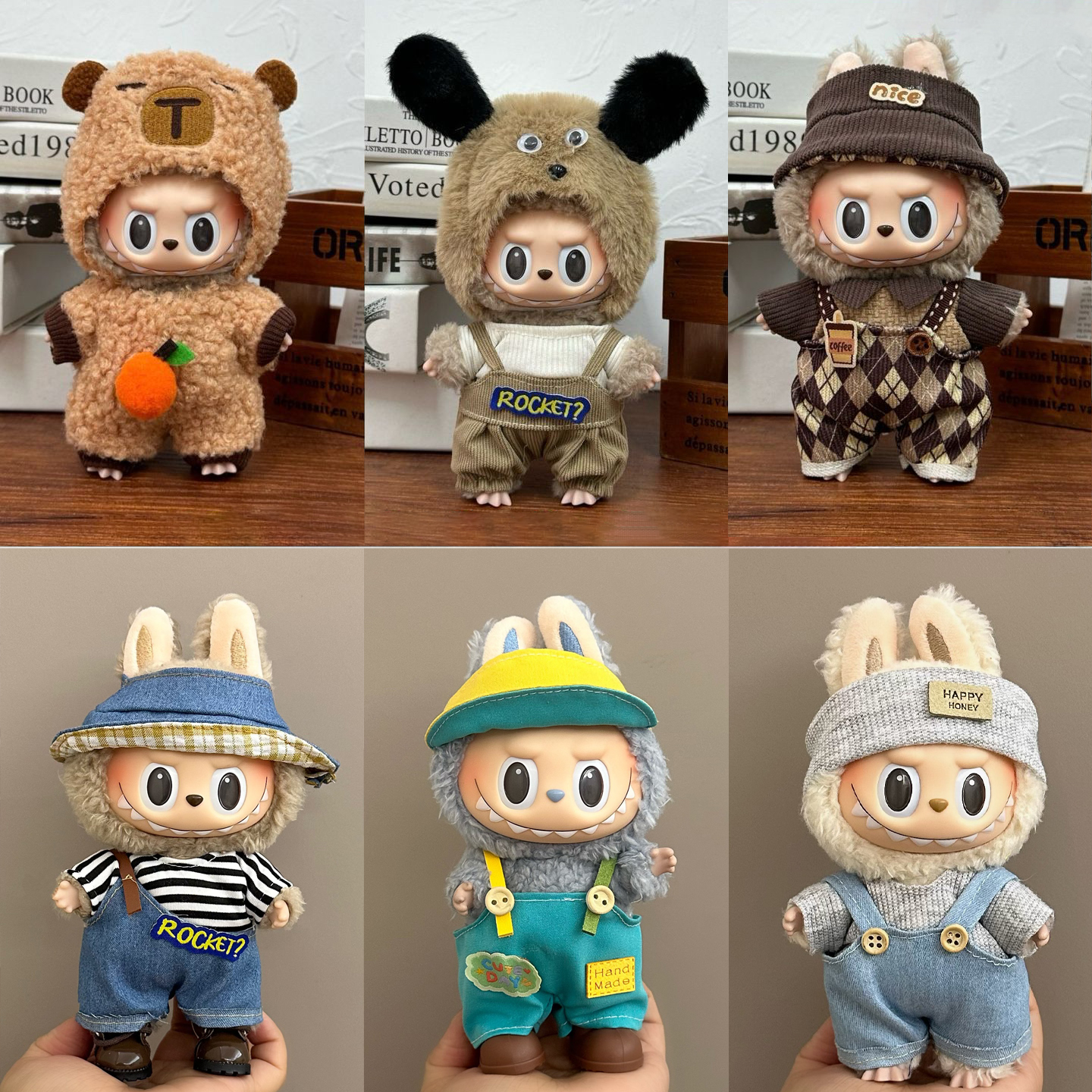 Милая кукольная одежда, наряд для 17 см Labubu V2 V1, кавайная одежда для куклы, разные стили, платье для косплея, детские игрушки, подарки для Labubu