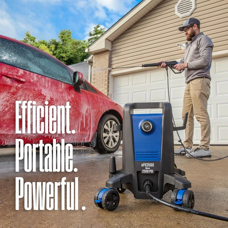 ePX3500 Electric Pressure Washer, 2500 Max PSI Technology, Onboard Soap Tank, Pro-Style Steel Wand, 5-Nozzle Set home.