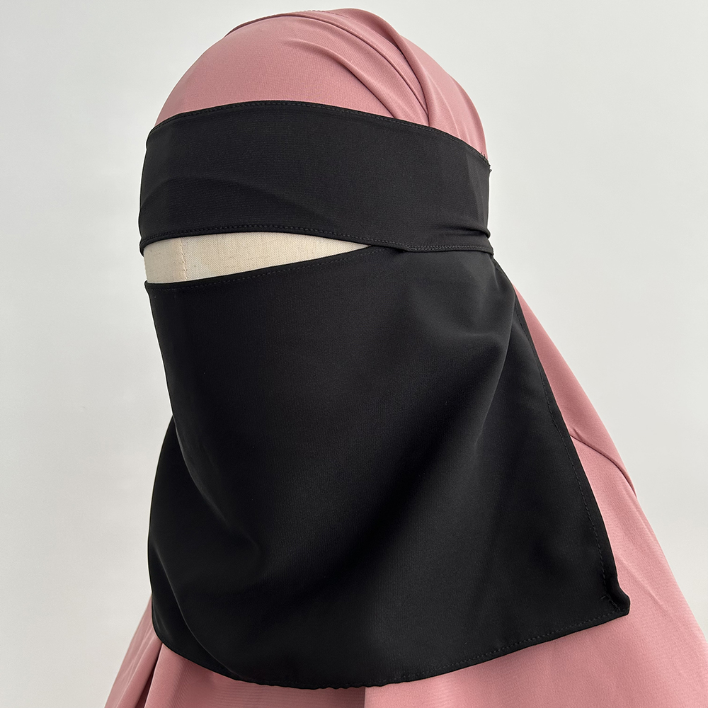 Niqab curto pitada olho respirável nida eid ramadan atacado muçulmano feminino hijab saudita rosto capa véu niqab