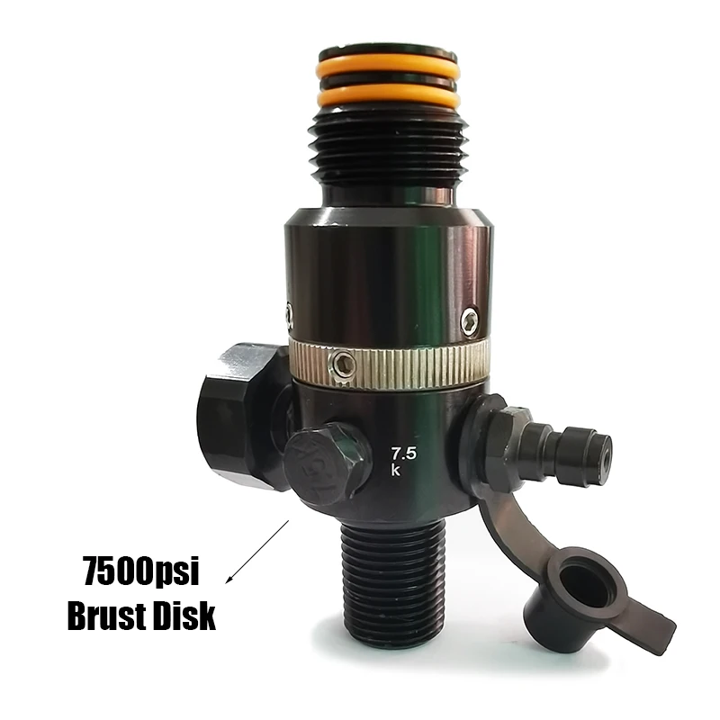 2023 New HPA Rotatable Regulator Valve Gauge Air Valve  Regulating Pneumatic Fill Station Output 800psi M18*1.5, 5/8"-18UNF