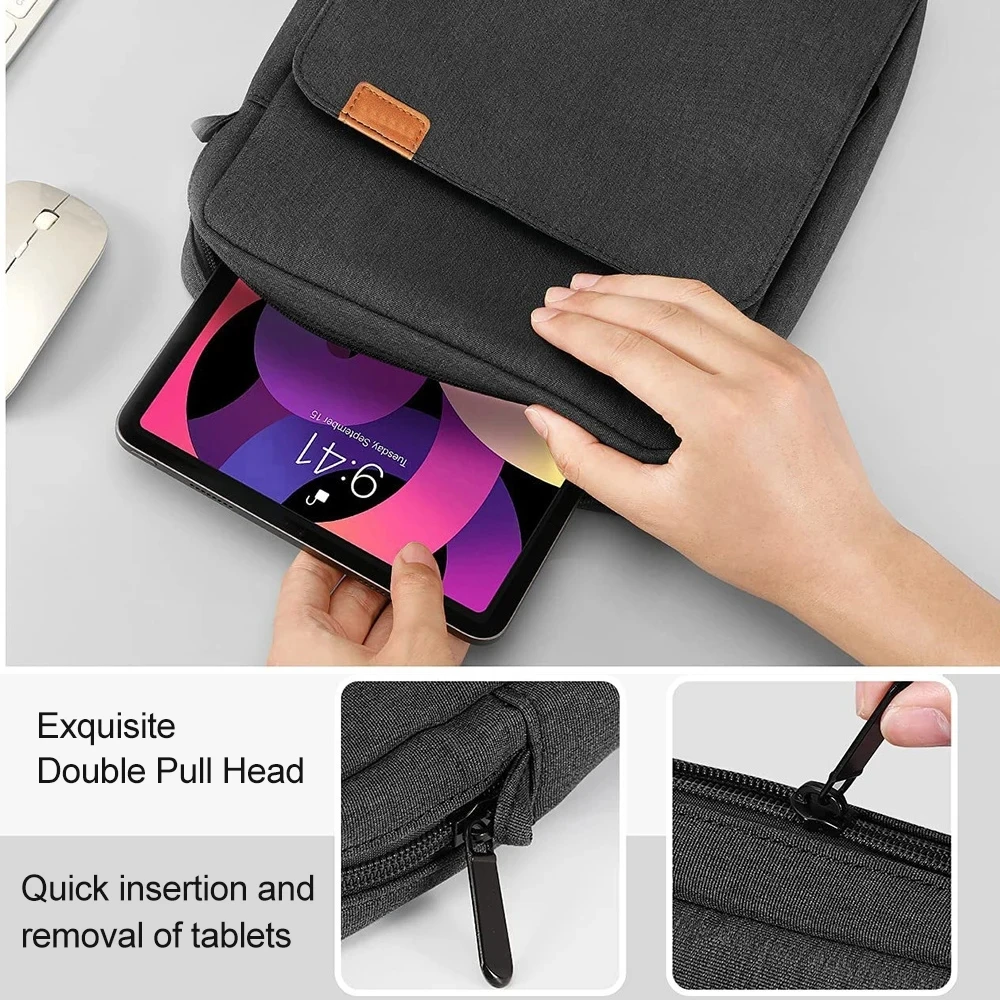 Capa para bolsa de laptop para macbook air & pro 11 12 13 polegadas bolsa para notebook à prova d'água para tablet de 9 a 13 polegadas com vários bolsos