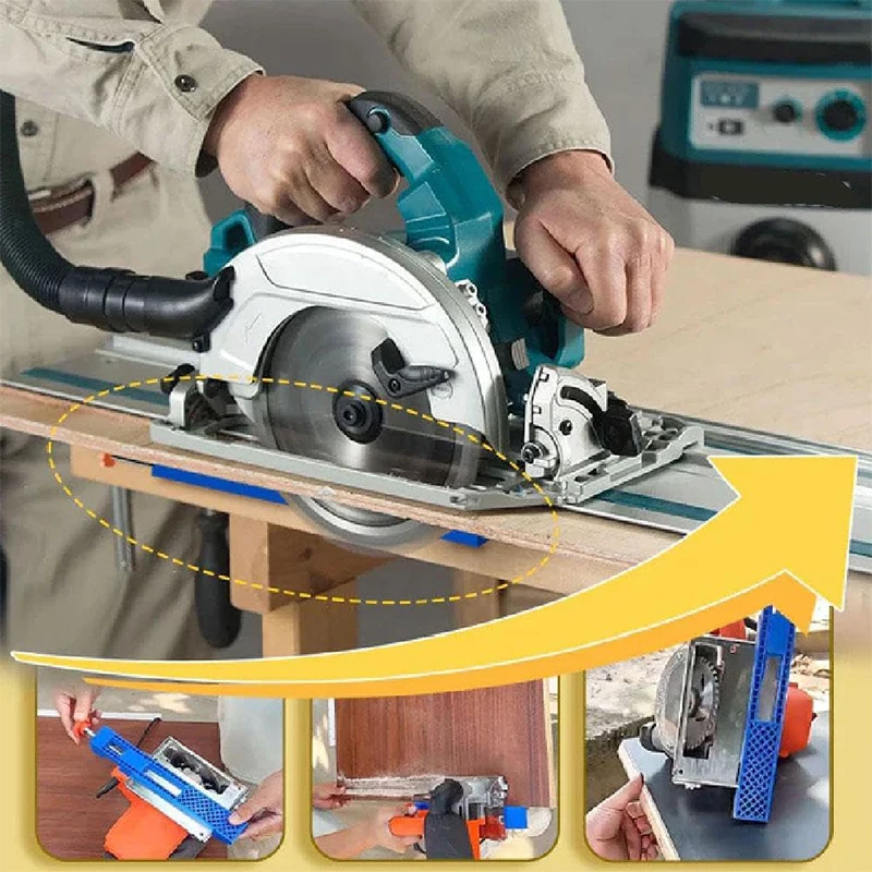 High-quality Adjustable Cutting Machine Base Guide Rail ABS Circular Saw Milling Positioning Clamps Lock The Cutter Base