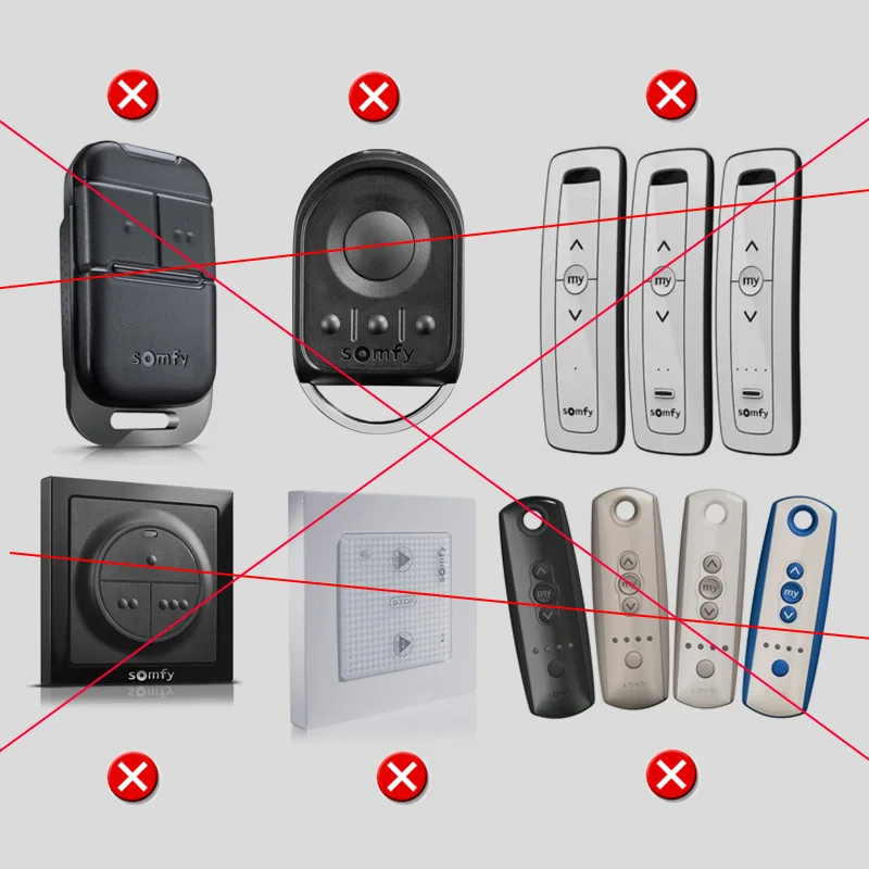 Pour SOMFY KEYTIS NS 2 RTS 1841026 Télécommande de portail 433.42MHz 2 boutons 1841025 SOMFY KEYTIS NS 4 RTS Télécommande de porte de garage