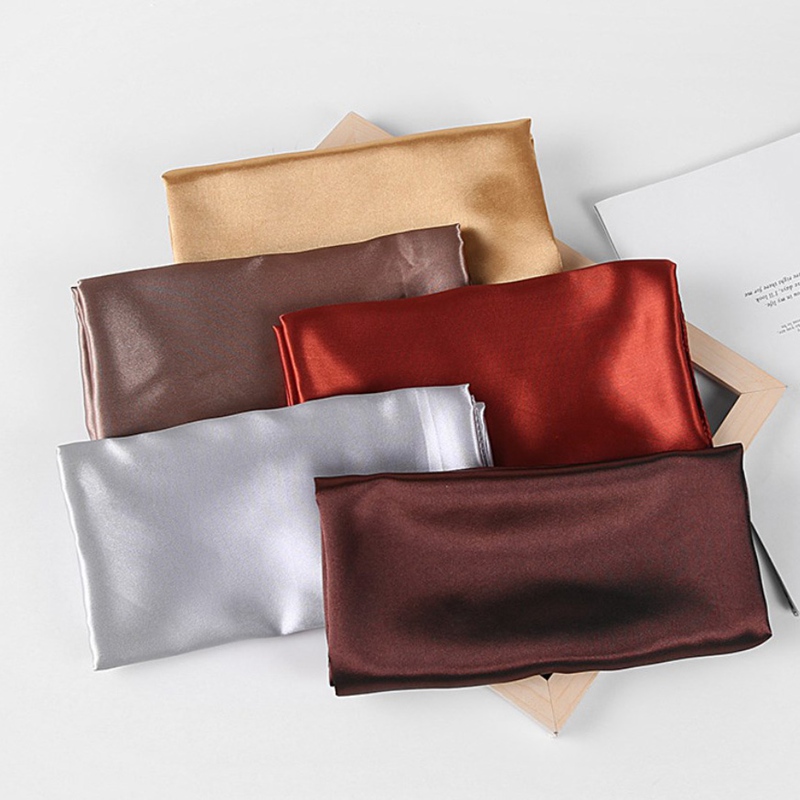 90*90 センチメートルビッグサイズヘッドラップ無地ネッカチーフヒジャーブ女性サテンヘッドバンドヘアスカーフ女性ショールヘッドスカーフ女性のための