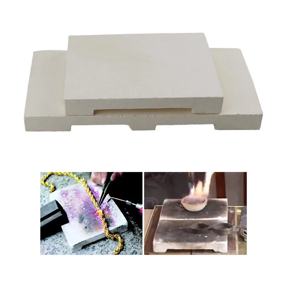 Ladrillo de cuarzo resistente a altas temperaturas, placa refractaria de soldadura Hexagonal cuadrangular, herramientas de soldadura de Metal para fabricación de joyas