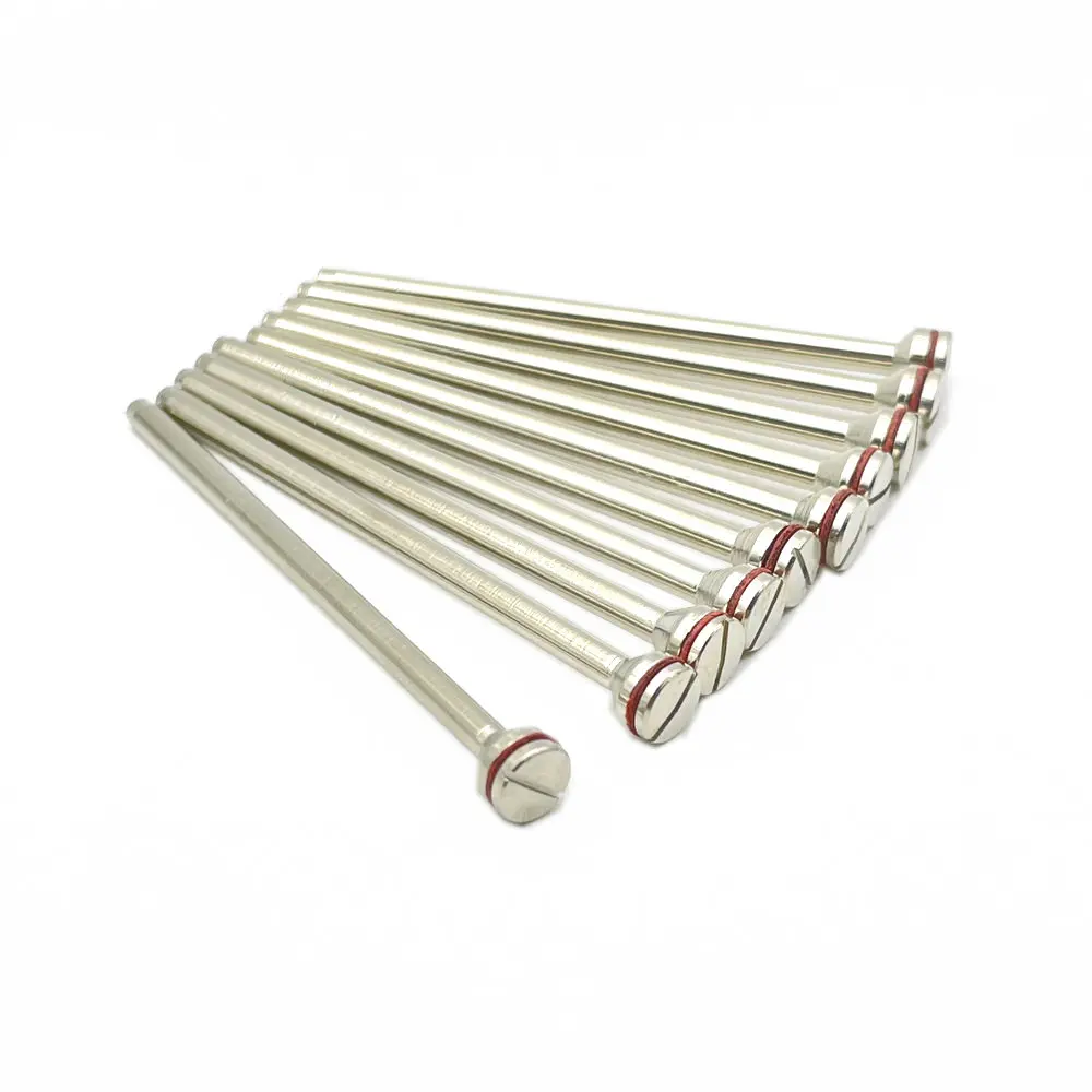 10 Stuks Tandheelkundige Holding Naald Gepolijst As Polijsten Schacht Doorn Burs Rotary Tool Voor Polijstmachine Machine Snijden Tandheelkundige Materiaal