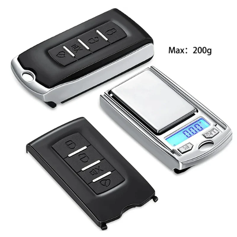 1PCS 200g/100g 0.01g Precision แบบพกพารถรูปร่าง Mini Digital Pocket Electronic Gram Scale พร้อมจอแสดงผล LCD