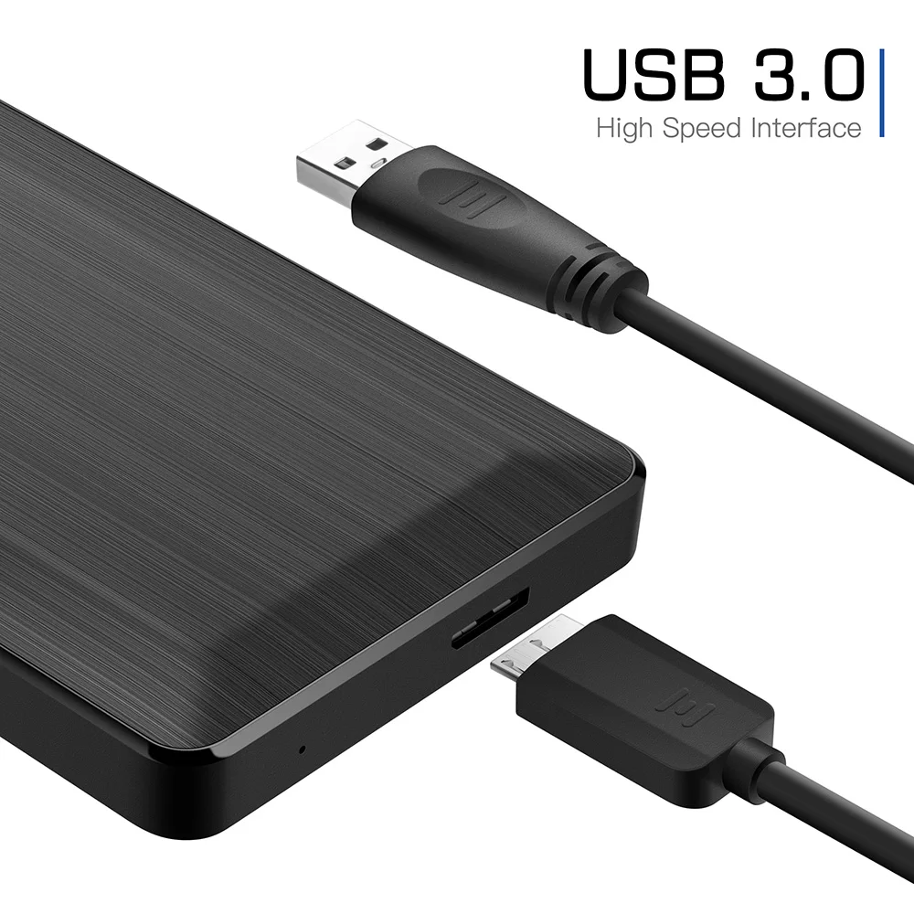 UnionSine HDD 2.5" Portable External Hard Drive 250gb/320gb/500gb/1tb/2tb USB3.0 Storage Compatible for PC Mac Desktop MacBook