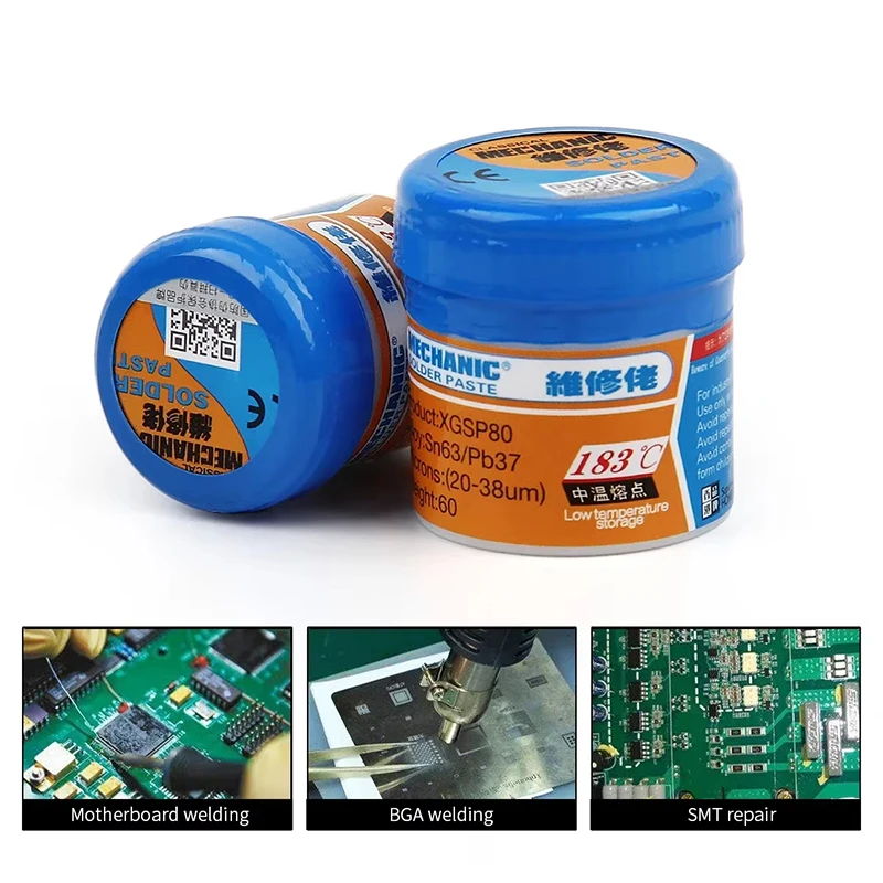Tin Paste MECHANIC Reballing Solder Paste Smd Solder Tin Scraping Knife Fixed Paste For Mobile Phone IC CPU BGA SMD Phone Repair