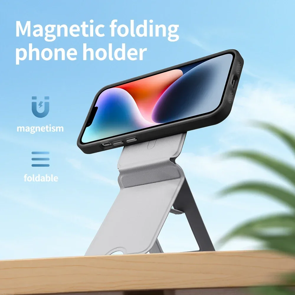 Магнитная подставка для телефона для iPhone 15, 14, 13, 12, 11 Pro Max Plus, настольная магнитная складная подставка для телефона, держатель Magsafe для Apple