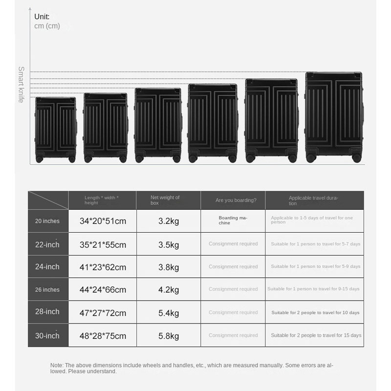 アルミ製ラゲッジキャリアケース,20インチ,28インチ,30インチ,防水,コンビネーションロック付きトロリーケース