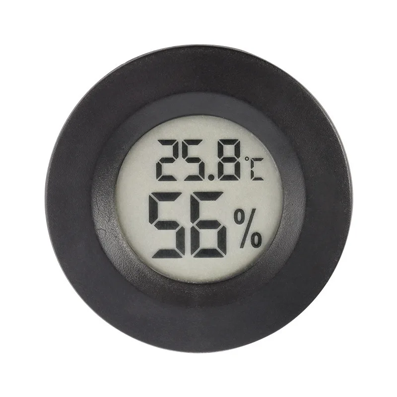 Mini termômetro eletrônico redondo, higrômetro digital lcd interno, medidor de temperatura e umidade, mercadorias domésticas