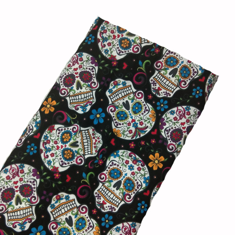 Vendas! Viaphil 100% algodão vintage várias flores crânio série impressa tecido de algodão costura pano vestido tecido têxtil