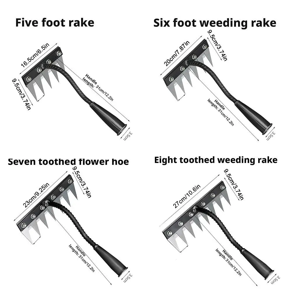5/6/7/8 Garden Hoe Weeding เครื่องมือขุดป่าผัก Weeding คลายดินการเกษตรเครื่องมือฟาร์ม Menggang Rake อุปกรณ์เสริม