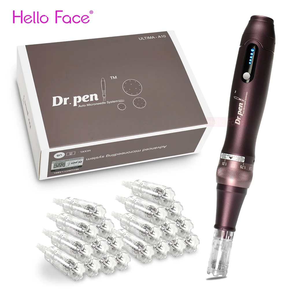 Dr Pen Ultima A10 Với 12 Chiếc Hộp Mực Không Dây Derma Bút Chăm Sóc Da Microneedle Phương Pháp Điều Trị Chuyên Gia Sử Dụng Máy Làm Đẹp