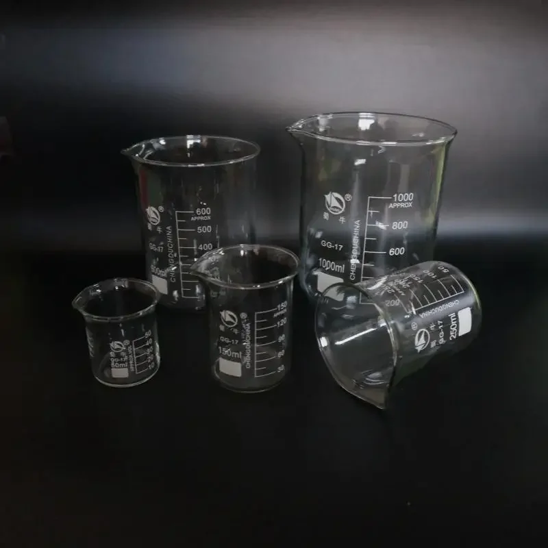 1set Lab Borosilicate GLass Beaker All Sizes Chemical Experiment Laboratory Equipment All Sizes