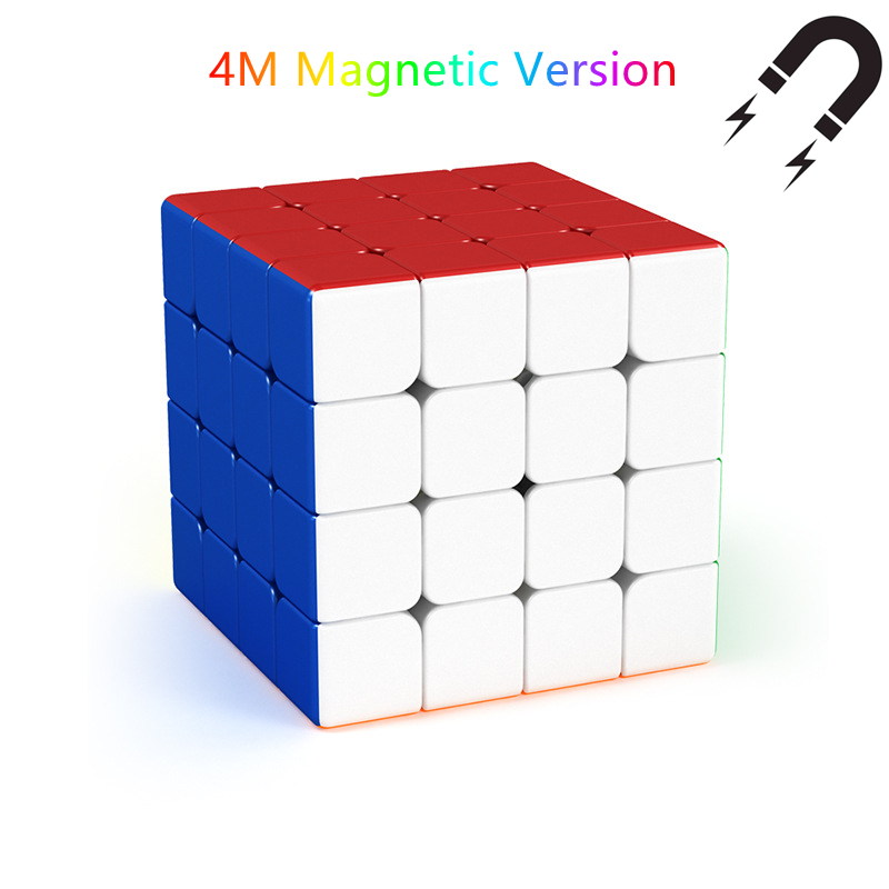 Cube Moyu Cube magnétique 4x4x4 cube, MOYU Meilong 4M Version magnétique Cube de vitesse 4x4 Cube magique professionnel, Cube magnétique 4x4 Jouets Moyu cube Magnetic 4x4x4 cube